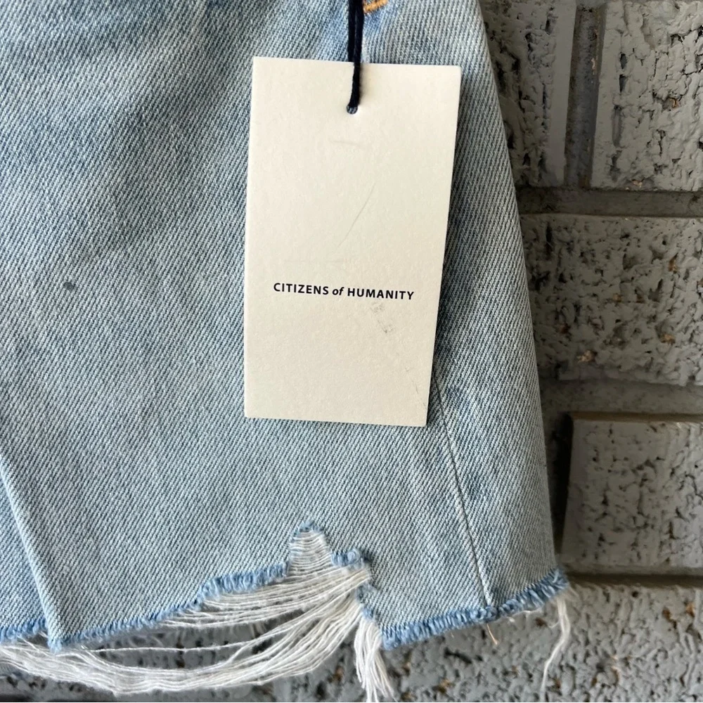 NWT Citizens of Humanity Shorts Annabelle Long Vintage 30 Relaxed Vintage denim